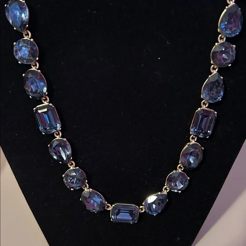 Elegant J.Crew Blue Gemstone Necklace - Picture 2 of 5
